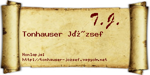 Tonhauser József névjegykártya