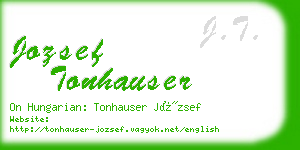 jozsef tonhauser business card